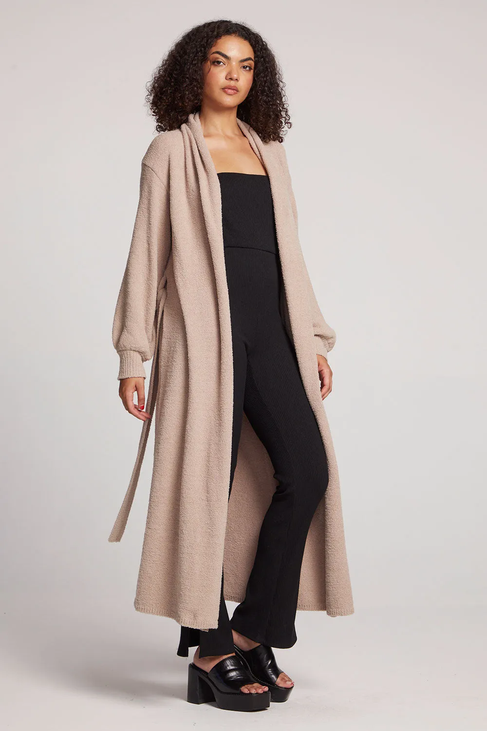 Eveee Toasted Coconut Maxi Cardigan sold by Chaser product image thumbnail 5