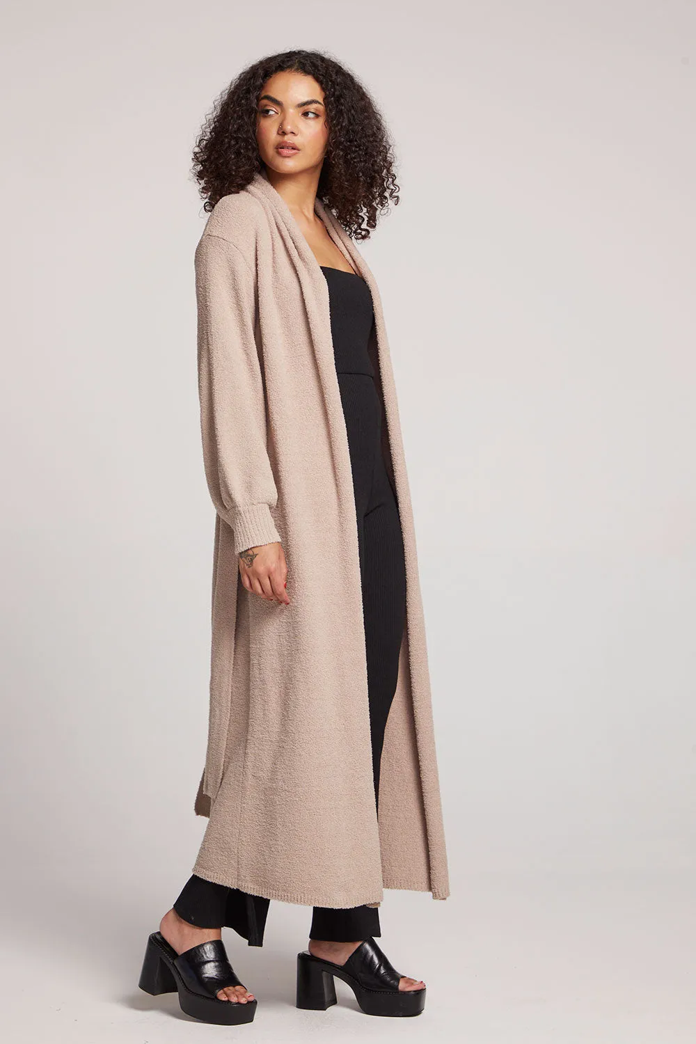 Eveee Toasted Coconut Maxi Cardigan sold by Chaser product image thumbnail 2