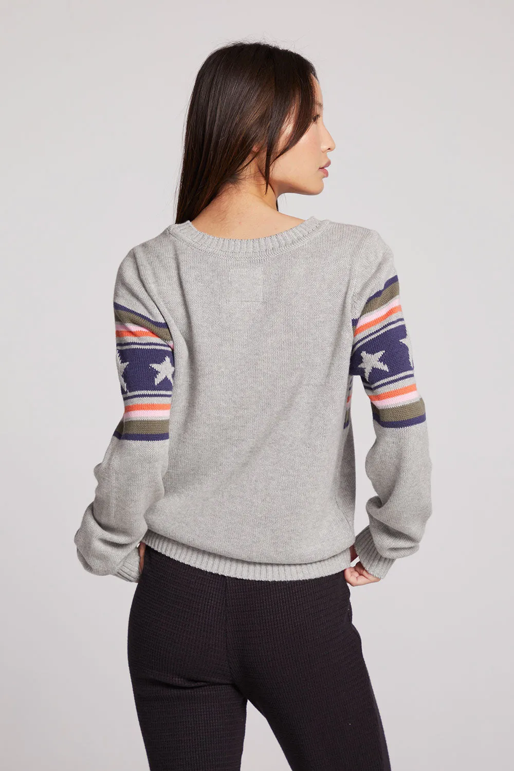 Star Stripe Sweater sold by Chaser product image thumbnail 3