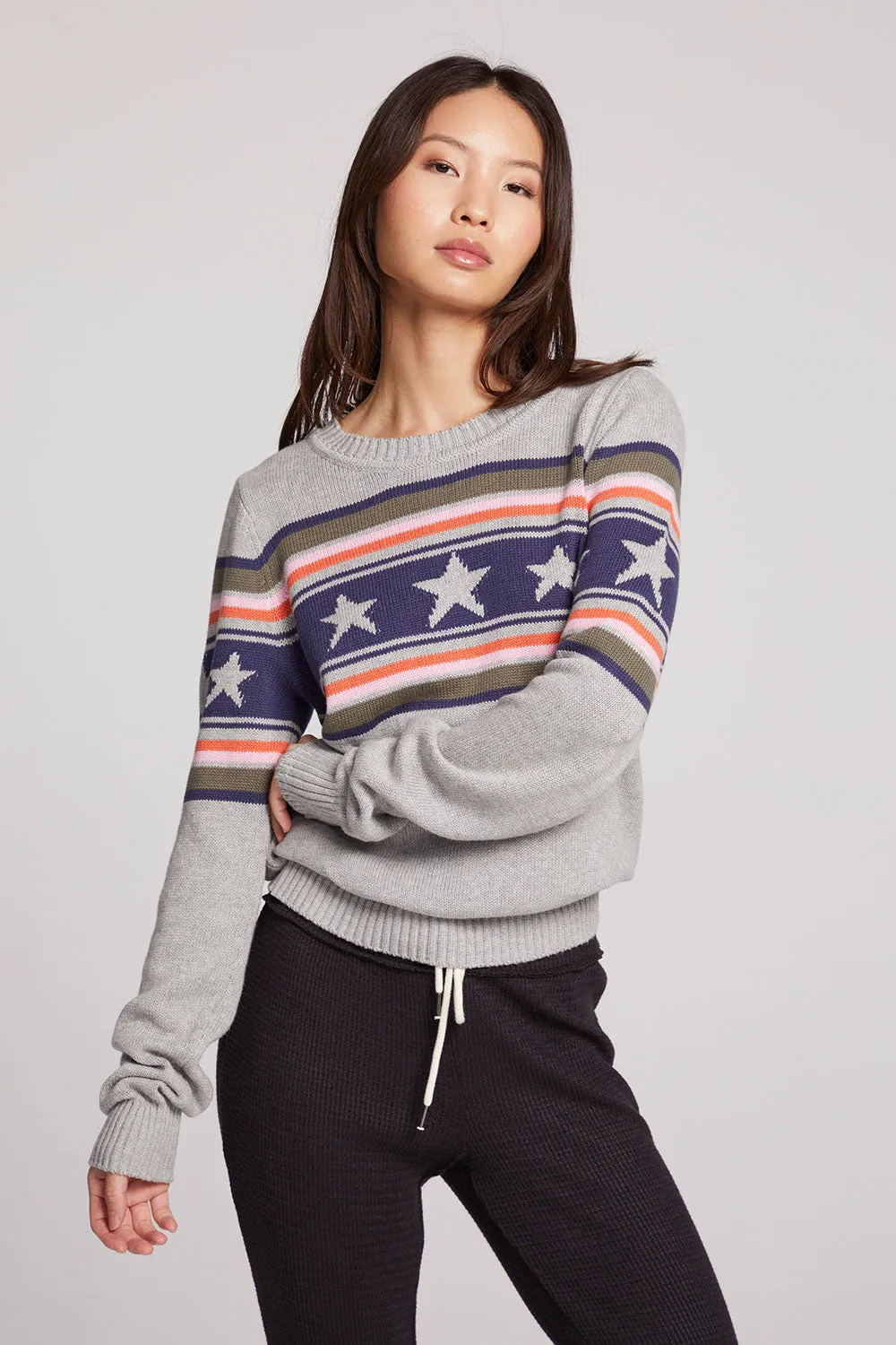 Star Stripe Sweater sold by Chaser product image thumbnail 4