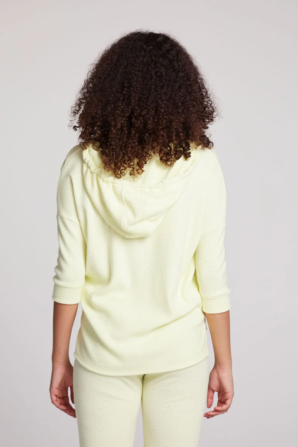 3/4 Sleeve Split Side Panna Cotta Dolman Hoodie sold by Chaser product image thumbnail 3