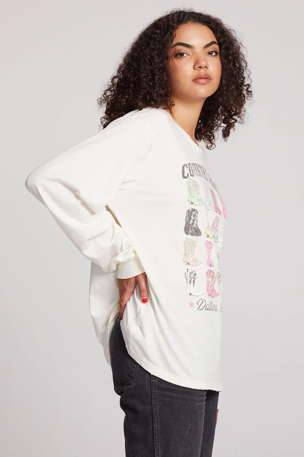 Cowboy Boots Long Sleeve sold by Chaser product image thumbnail 2