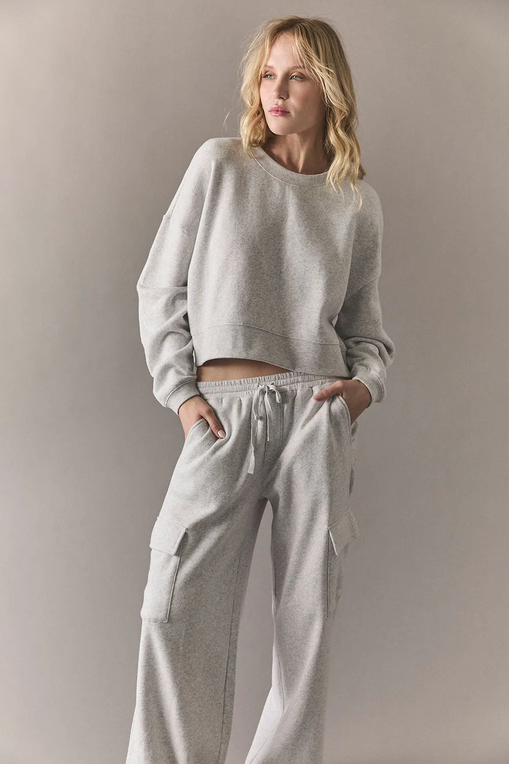 Iris Light Heather Grey Trouser sold by Chaser