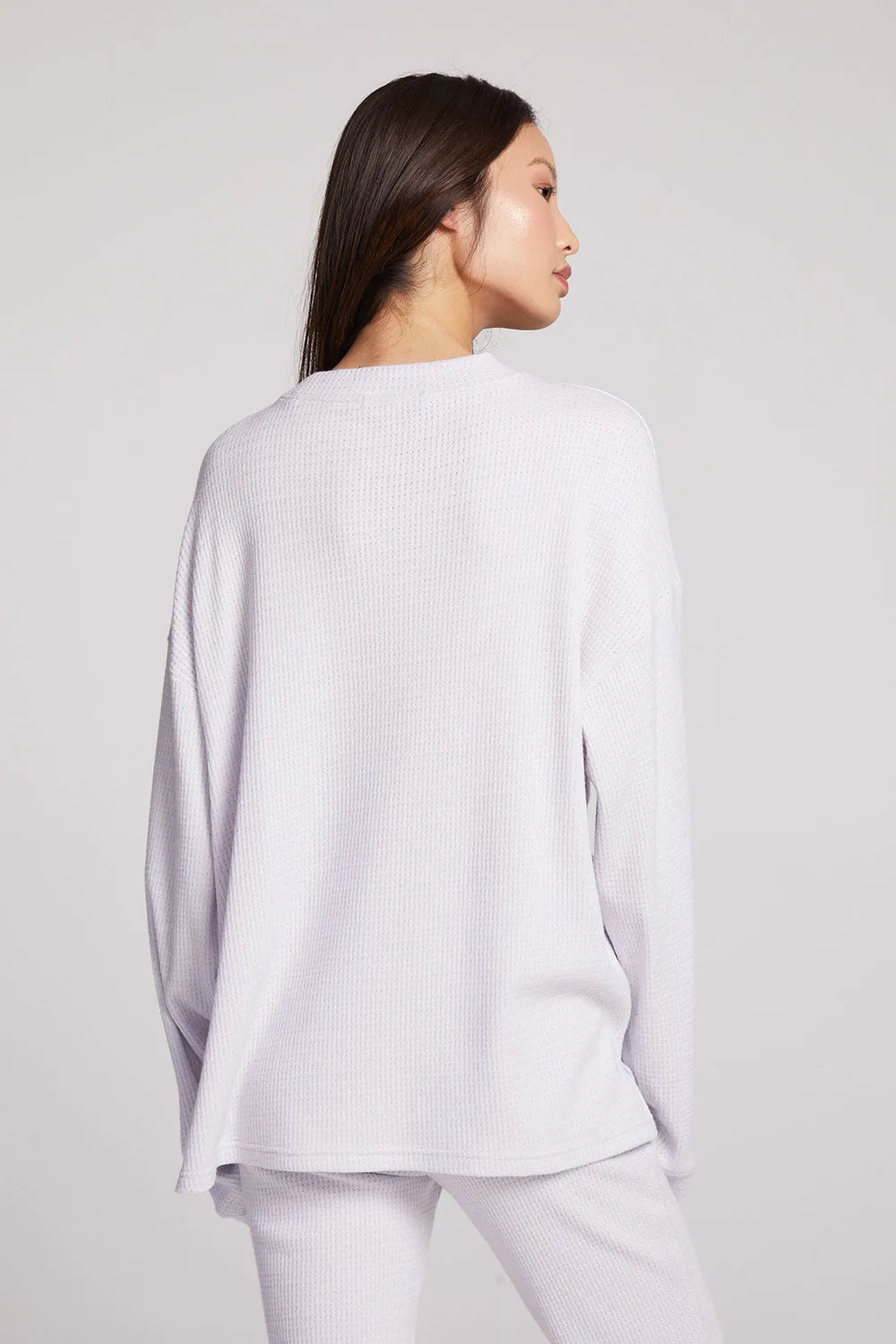 Joah Light Heather Grey Long Sleeve sold by Chaser product image thumbnail 3