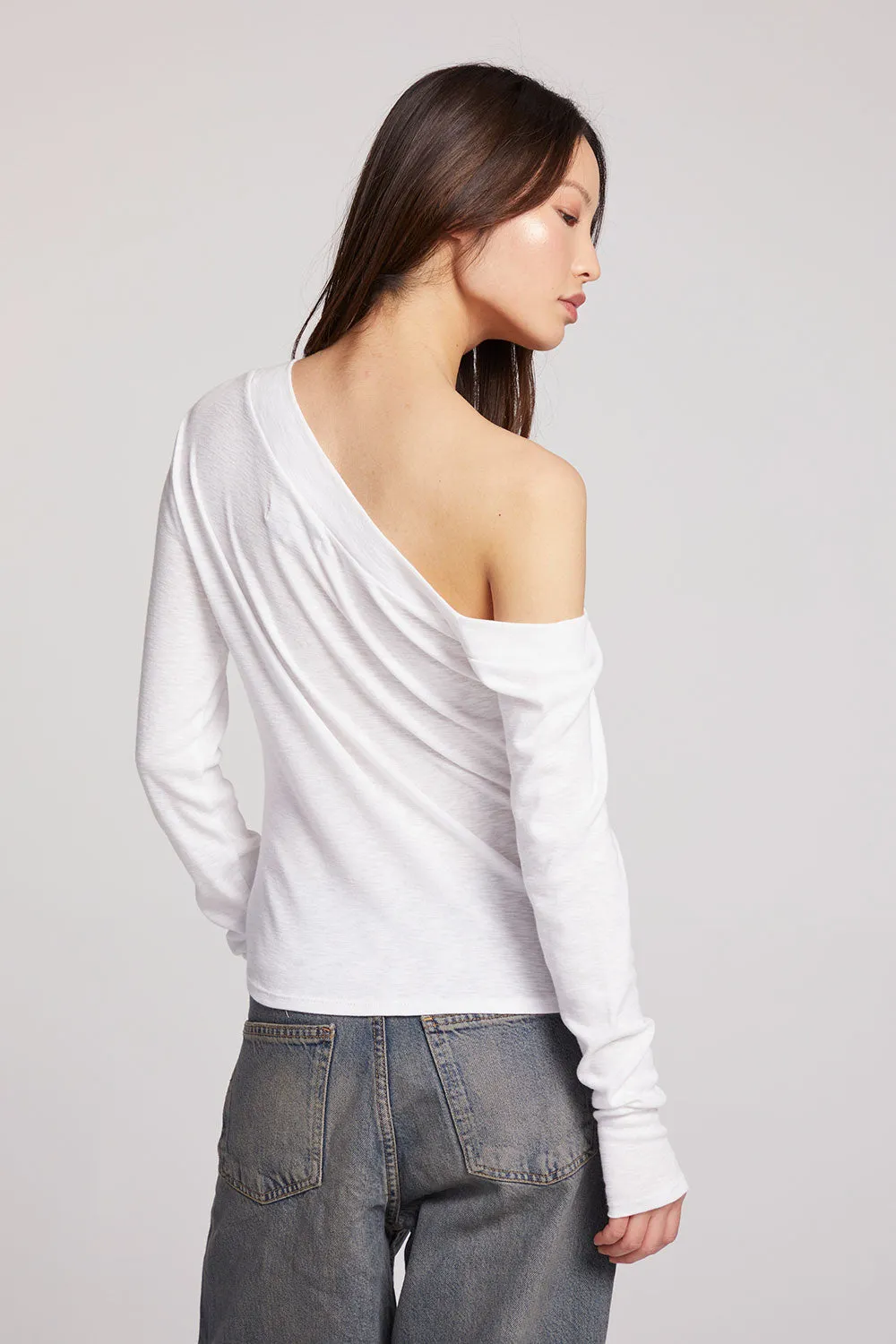 Nicola White Long Sleeve sold by Chaser product image thumbnail 3