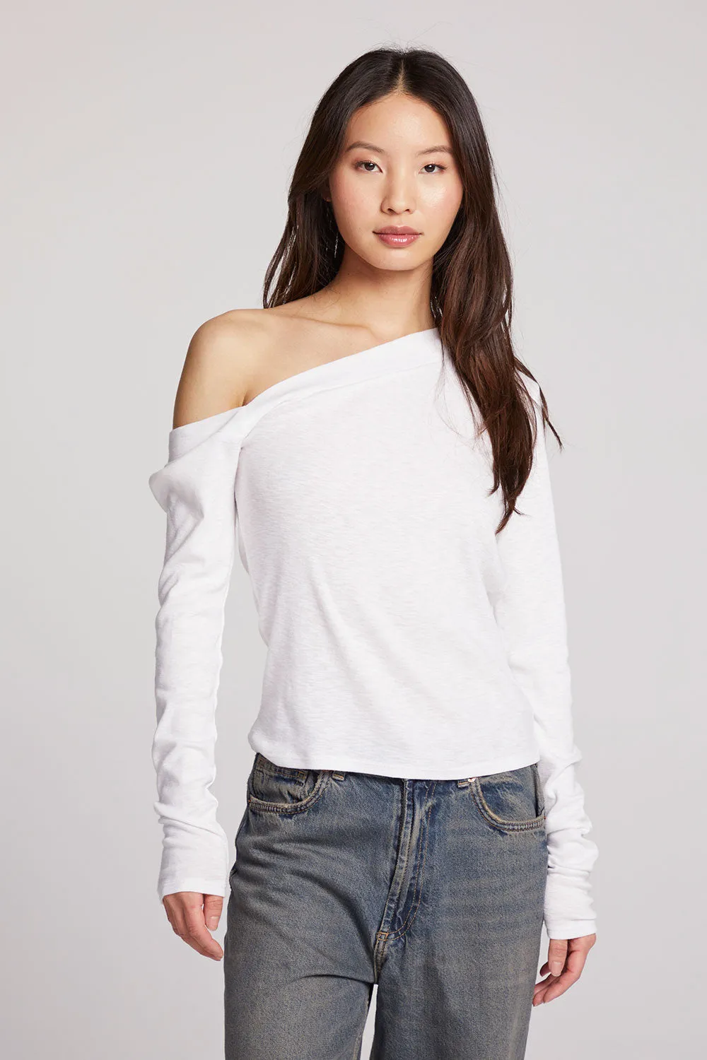 Nicola White Long Sleeve sold by Chaser product image thumbnail 4