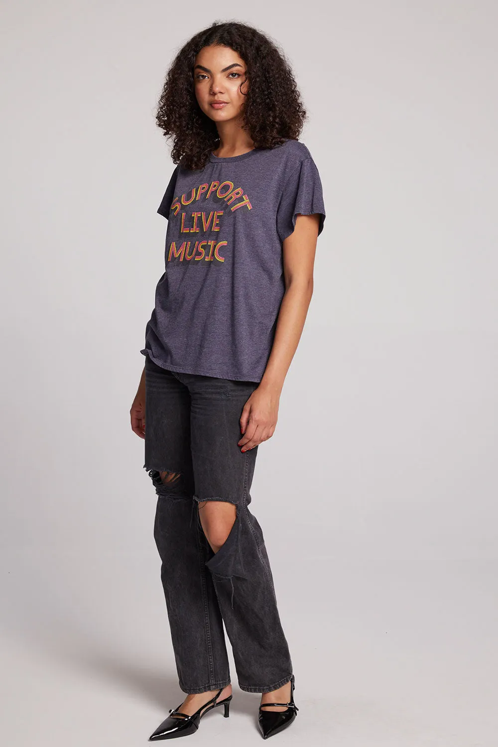 Support Live Music Tee sold by Chaser product image thumbnail 4