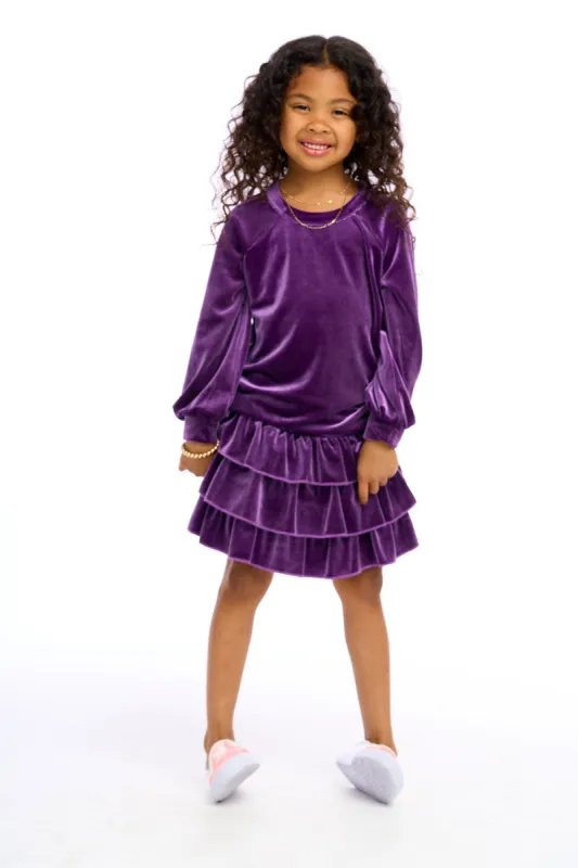 Stretch Velvet Blouson Sleeve Raglan sold by Chaser