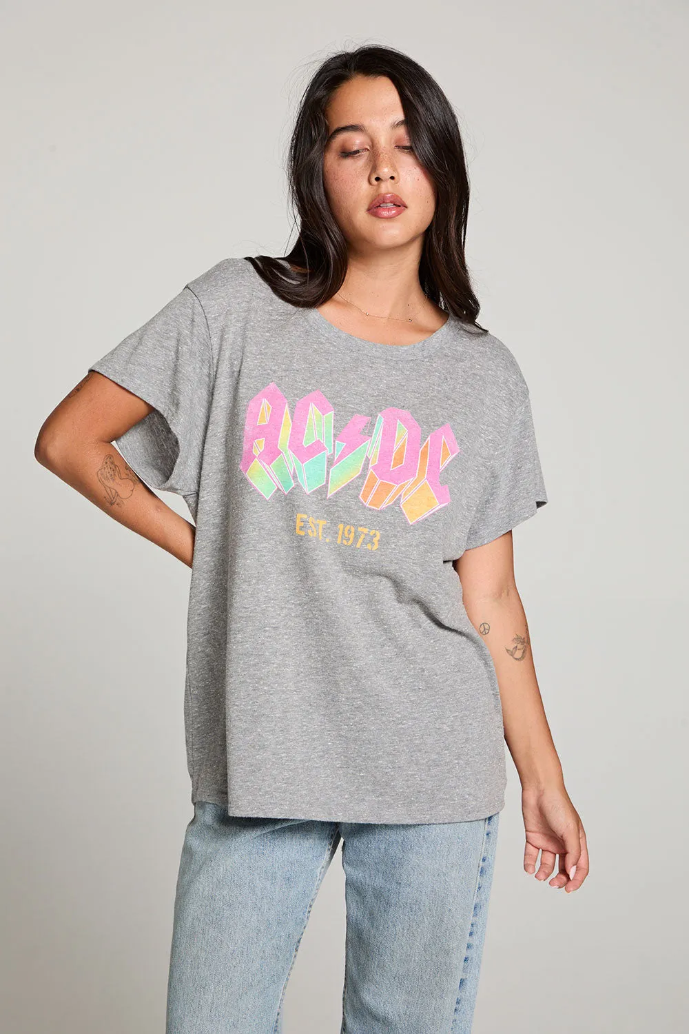 AC/DC Retro Logo 1973 Tee sold by Chaser product image thumbnail 4