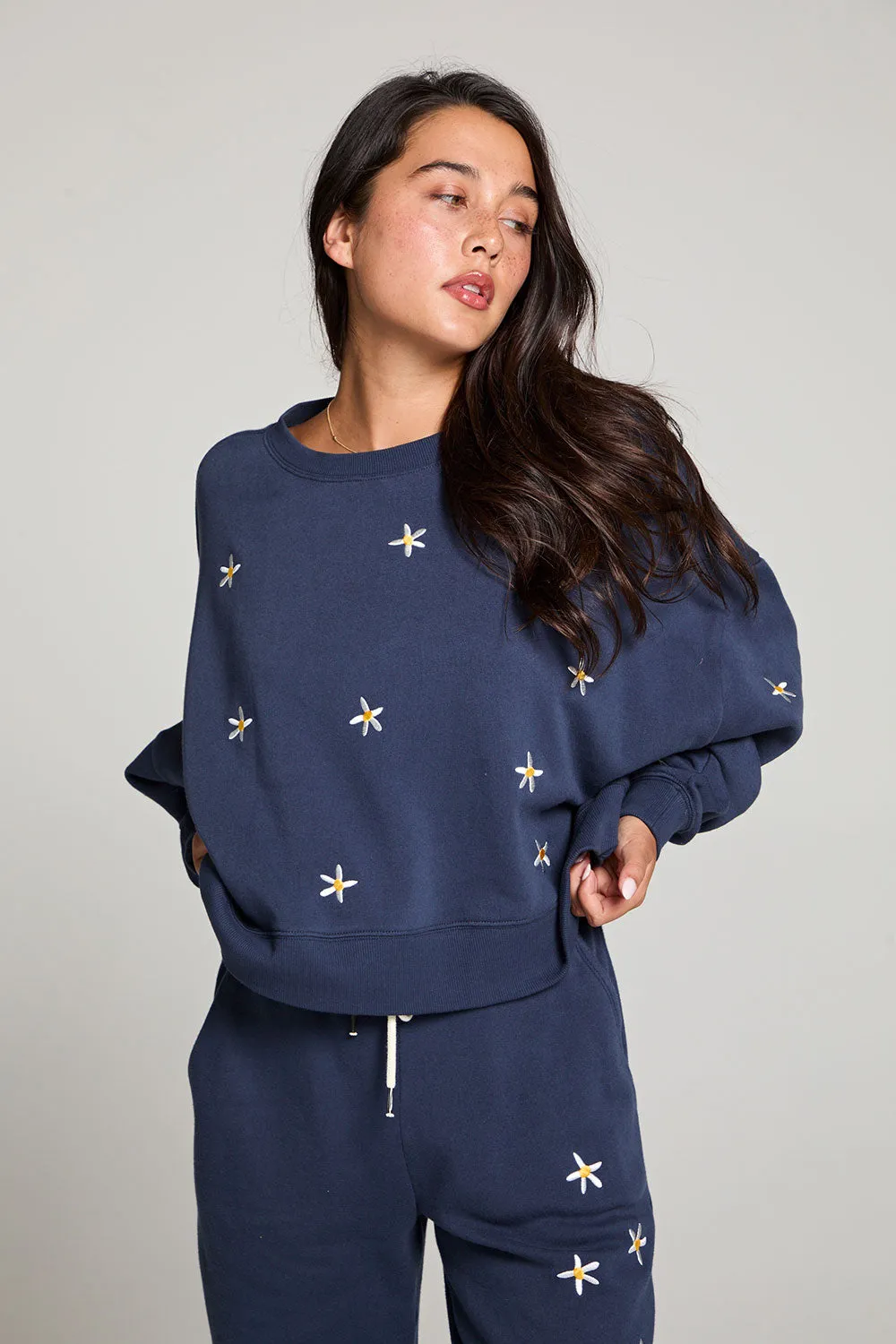 Daisy Embroidery Long Sleeve Pullover sold by Chaser product image thumbnail 4