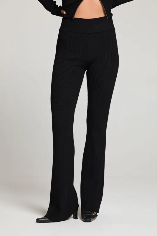 Partyy Licorice Black Flare Pant sold by Chaser