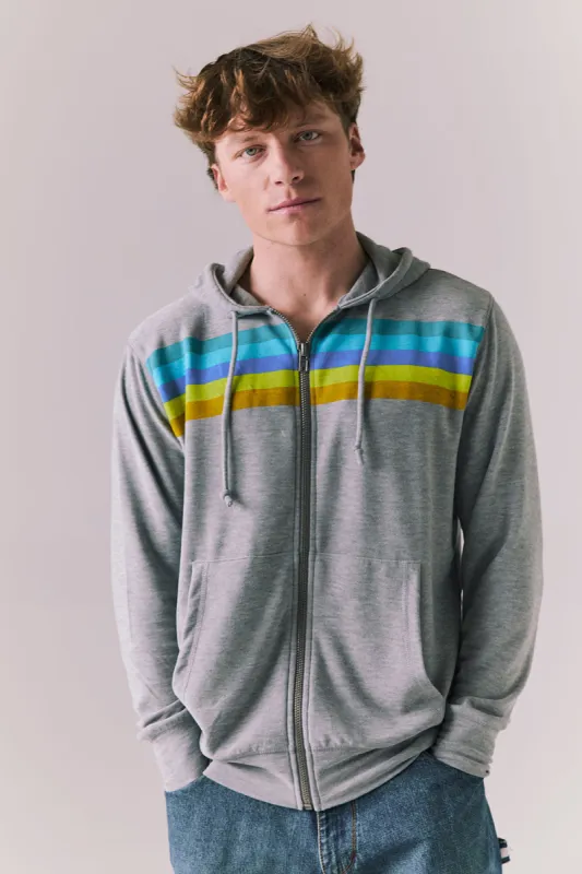 Surf Stripes Mens Zip Up Hoodie made by Chaser