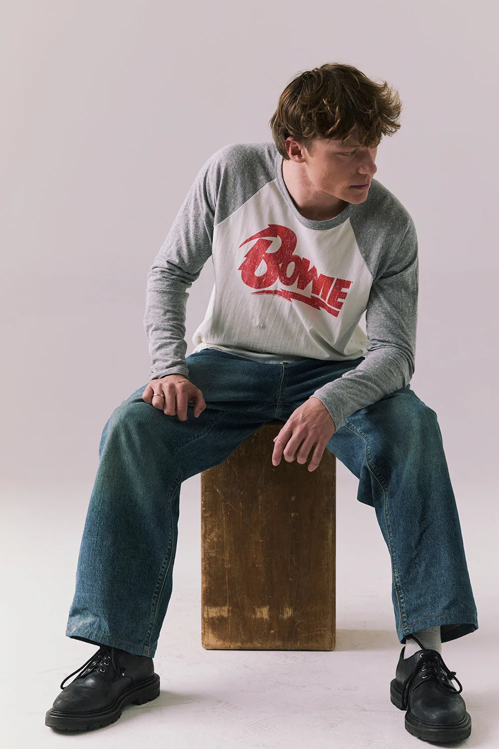 David Bowie Classic Bowie Mens Raglan Baseball Tee sold by Chaser product image thumbnail 5