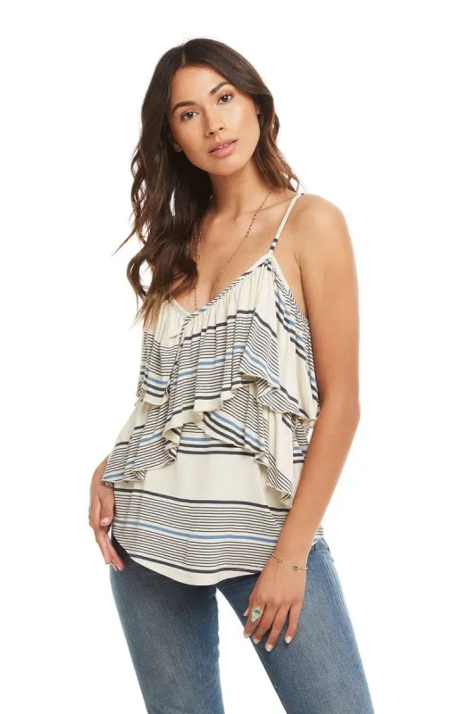 Cool Jersey Crossover Ruffle Shirttail Cami sold by Chaser