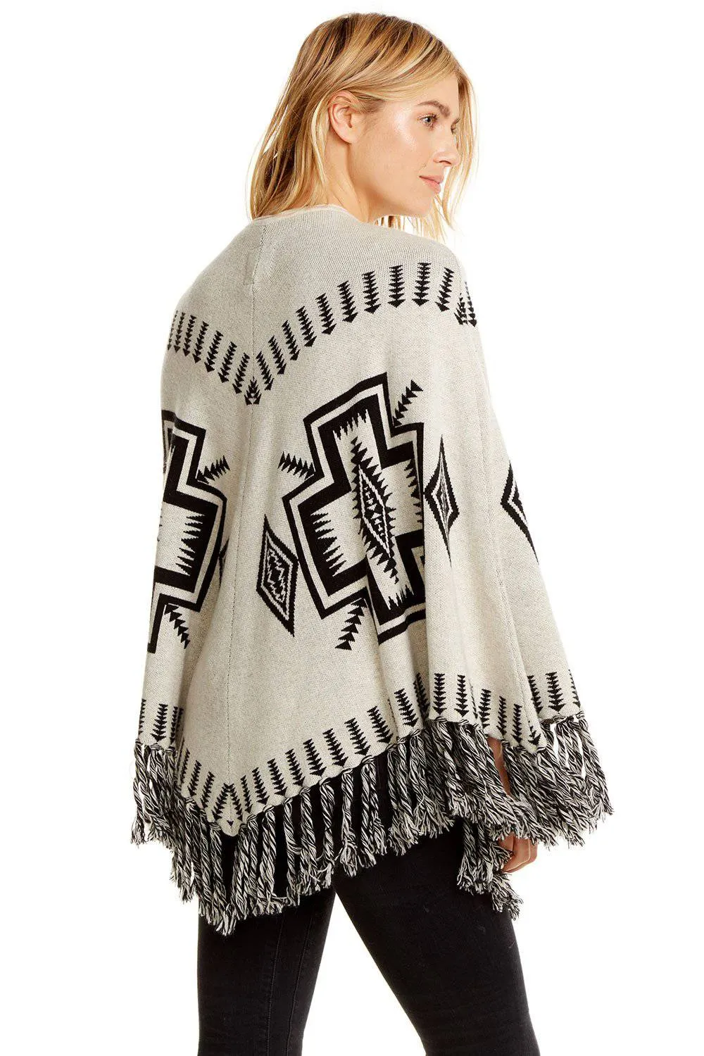 Vintage Trading Blanket Sweater Fringe Poncho sold by Chaser product image thumbnail 5