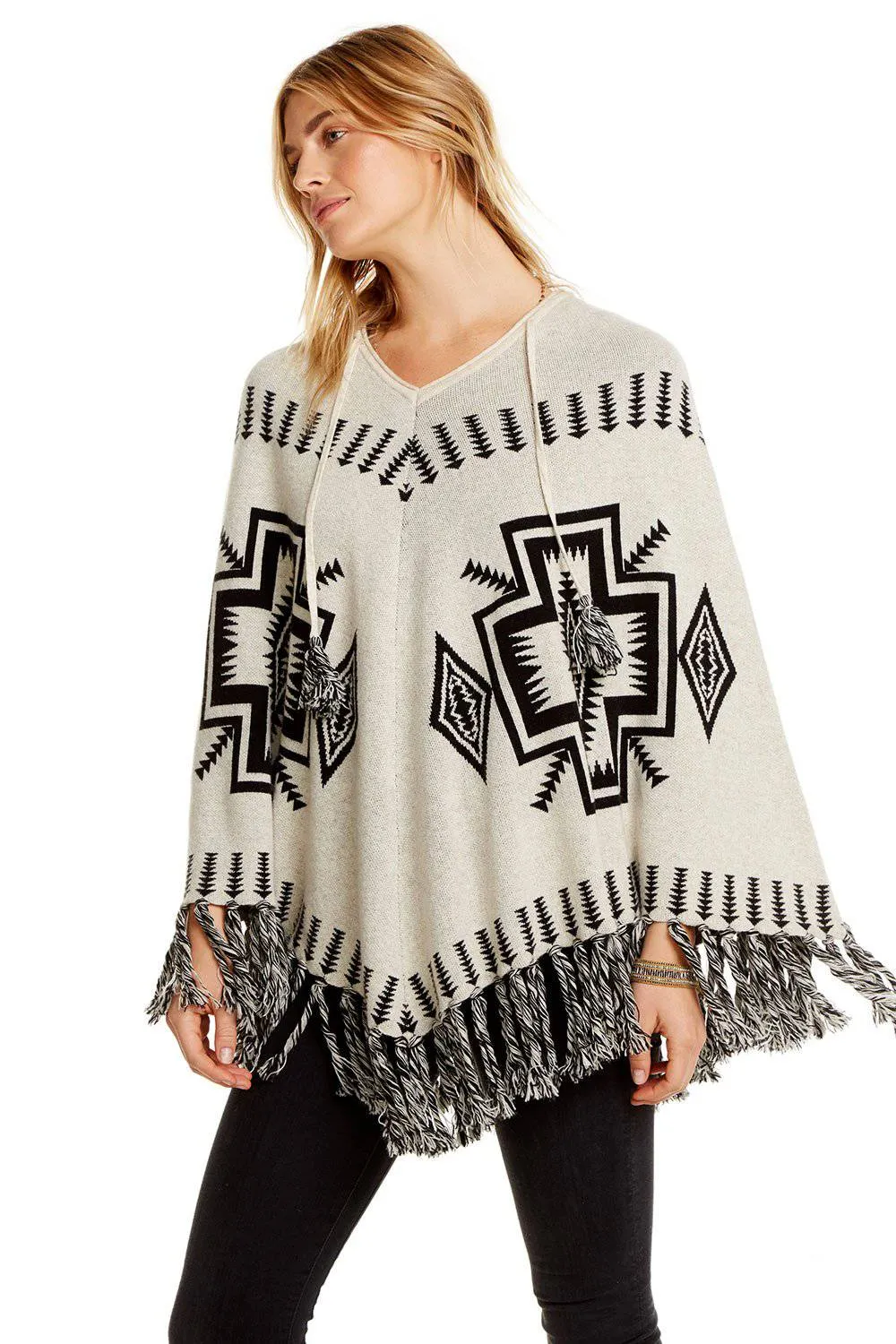 Vintage Trading Blanket Sweater Fringe Poncho sold by Chaser product image thumbnail 3