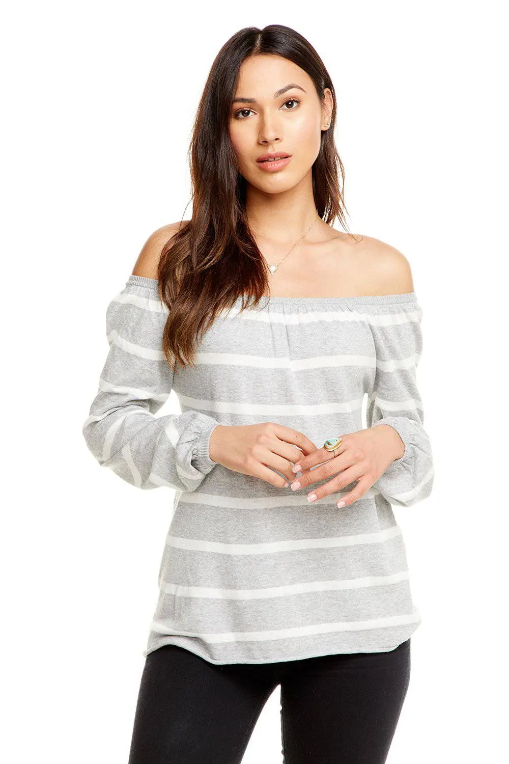 Off Shoulder Flouncy Sweater sold by Chaser product image thumbnail 2