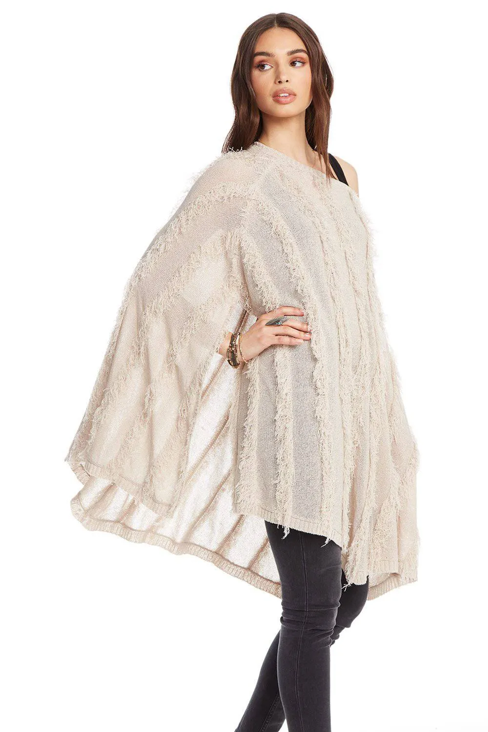 Side Slit Poncho sold by Chaser product image thumbnail 3