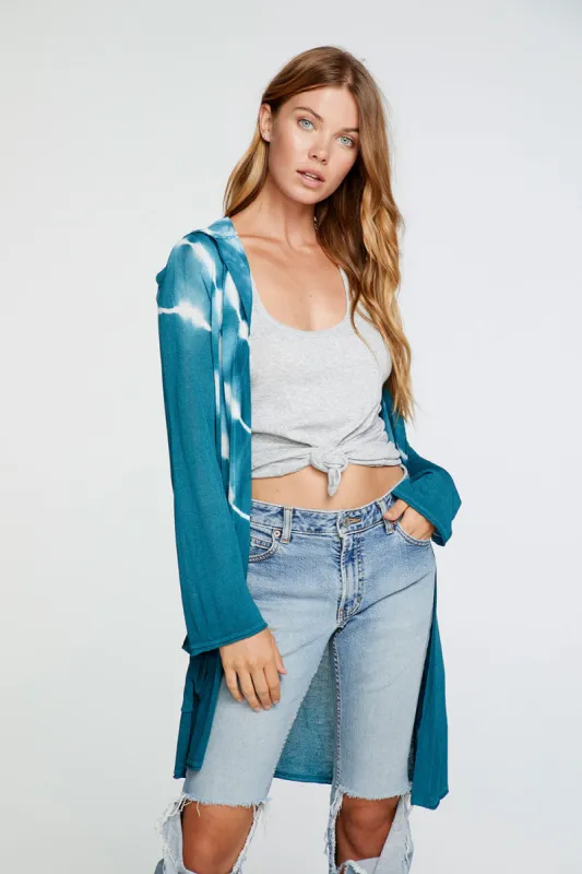 Tie Dye Sweaters Bell Sleeve Hooded Open Tie Cardigan in Tie Dye sold by Chaser