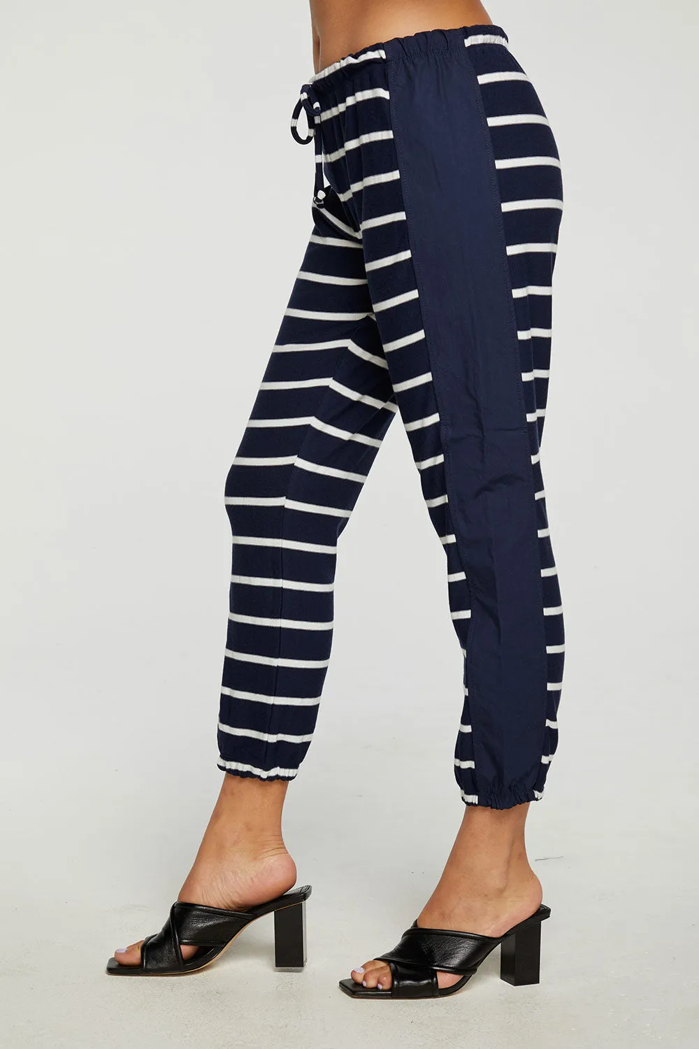 Recycled Cozy Knit Mixed Poplin Side Panel Jogger sold by Chaser product image thumbnail 2