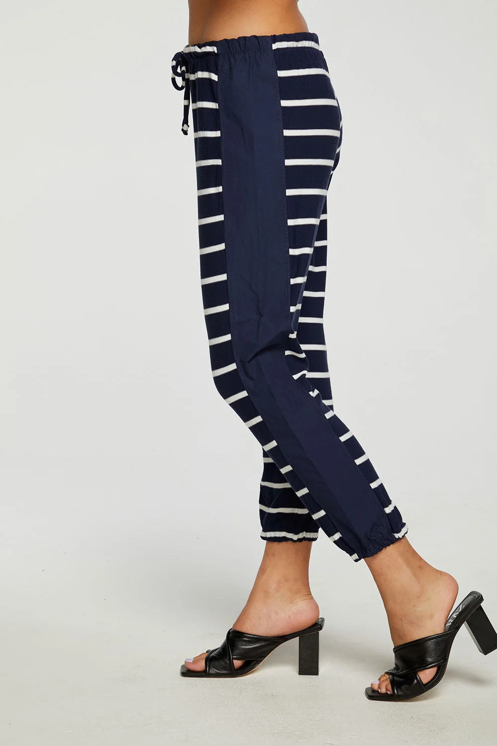 Recycled Cozy Knit Mixed Poplin Side Panel Jogger sold by Chaser product image thumbnail 5