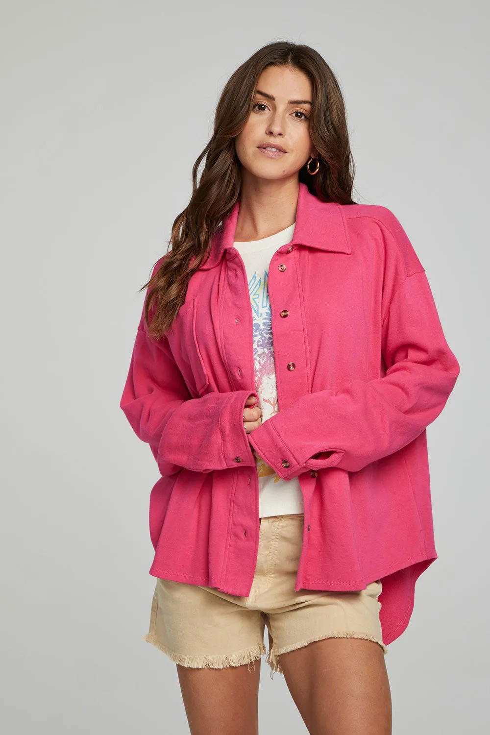 Malone Fuchsia Button Down sold by Chaser product image thumbnail 3