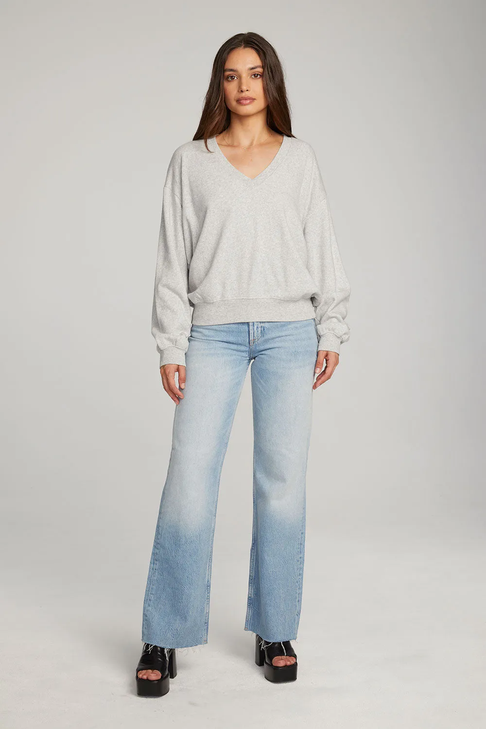 Poppy Heather Grey Pullover sold by Chaser product image thumbnail 4