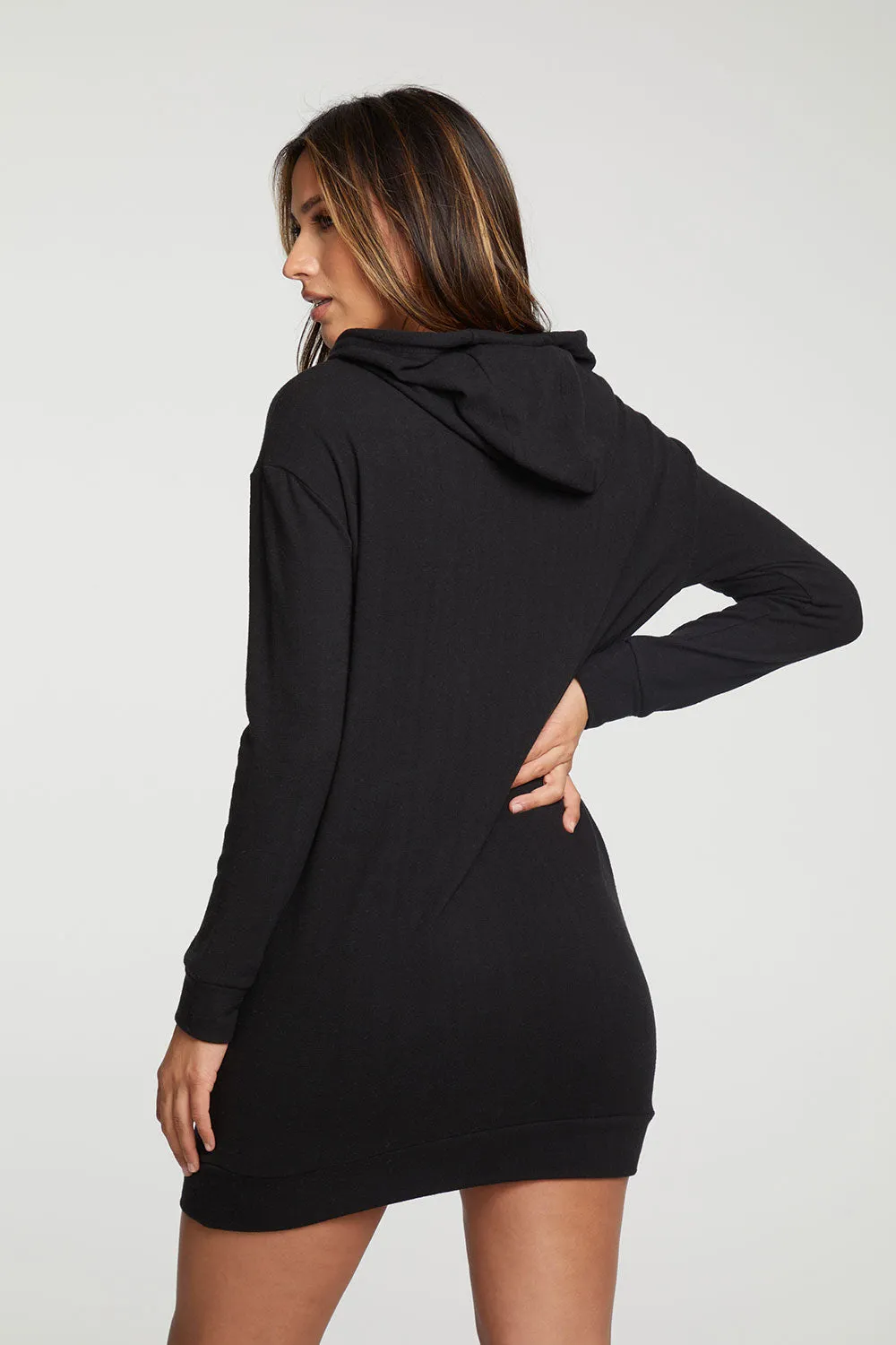 Recycled Bliss Knit Long Sleeve Hooded Dress sold by Chaser product image thumbnail 5