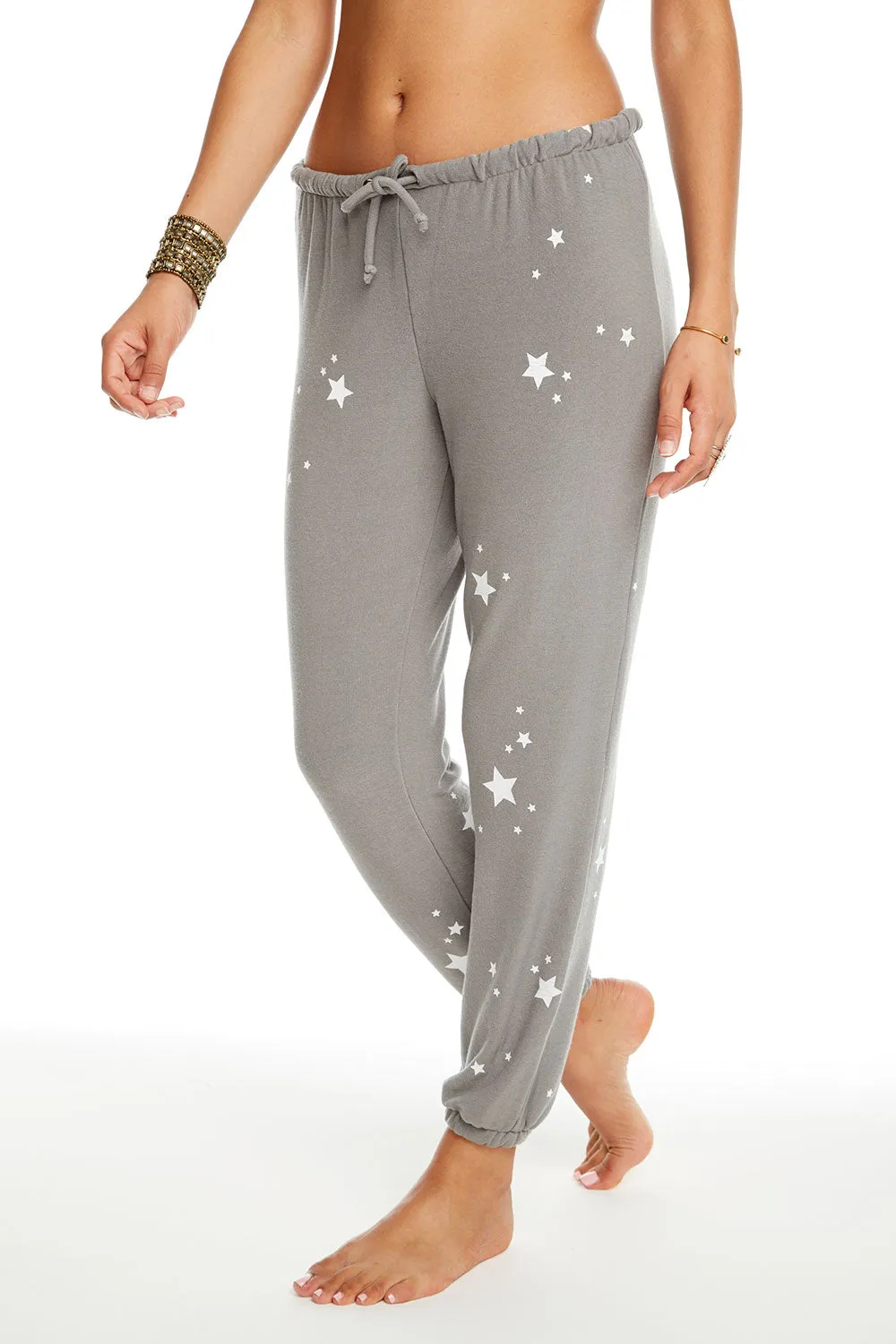 White Stars Joggers sold by Chaser product image thumbnail 3