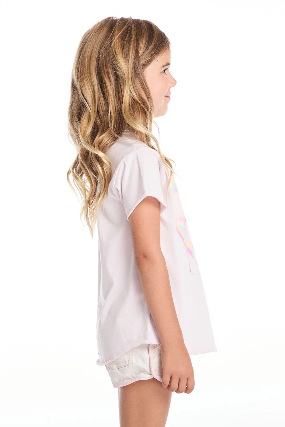 Flamingo Love Girls Shirttail Tee sold by Chaser product image thumbnail 2