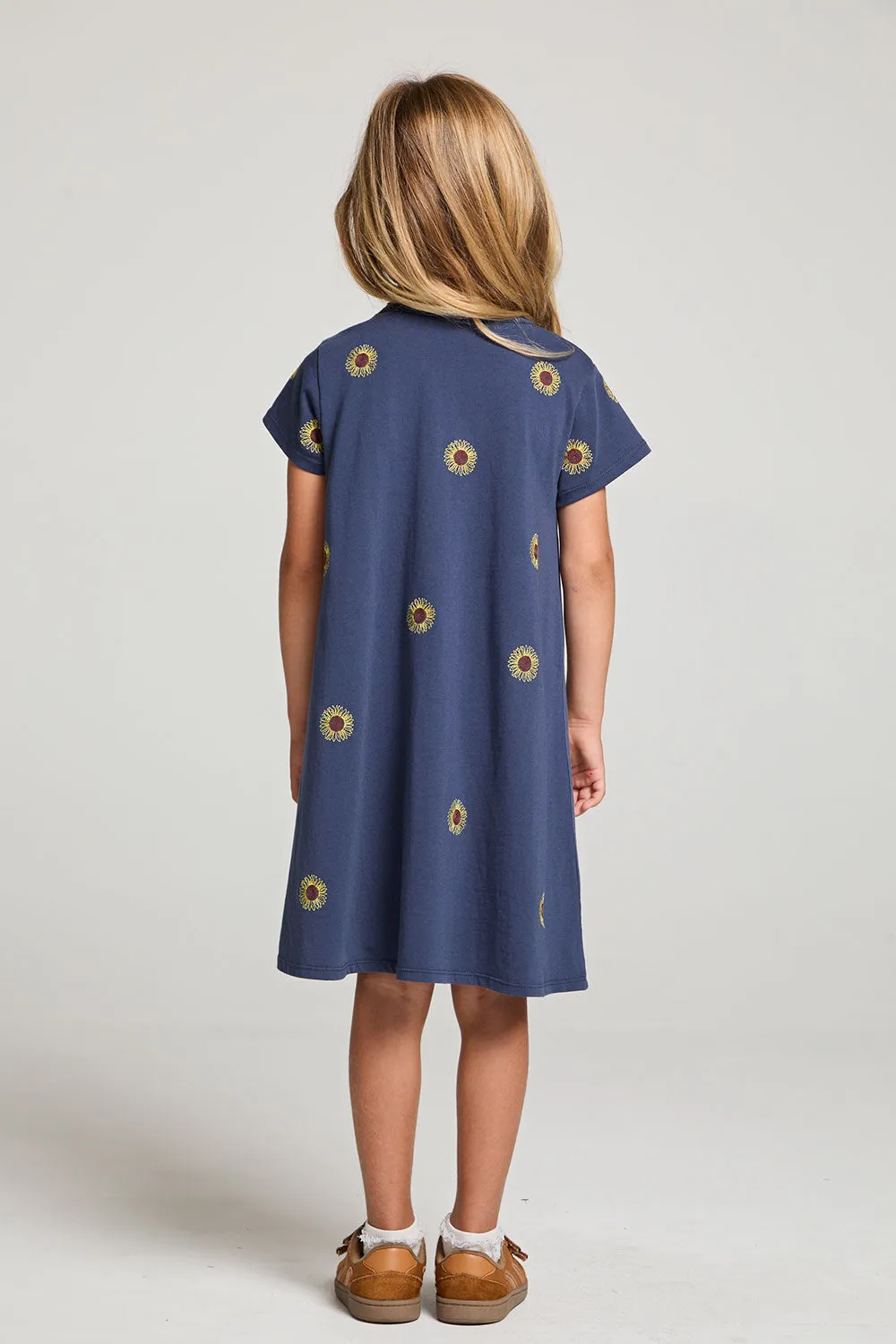 Allover Sunflowers Girls Dress sold by Chaser product image thumbnail 3