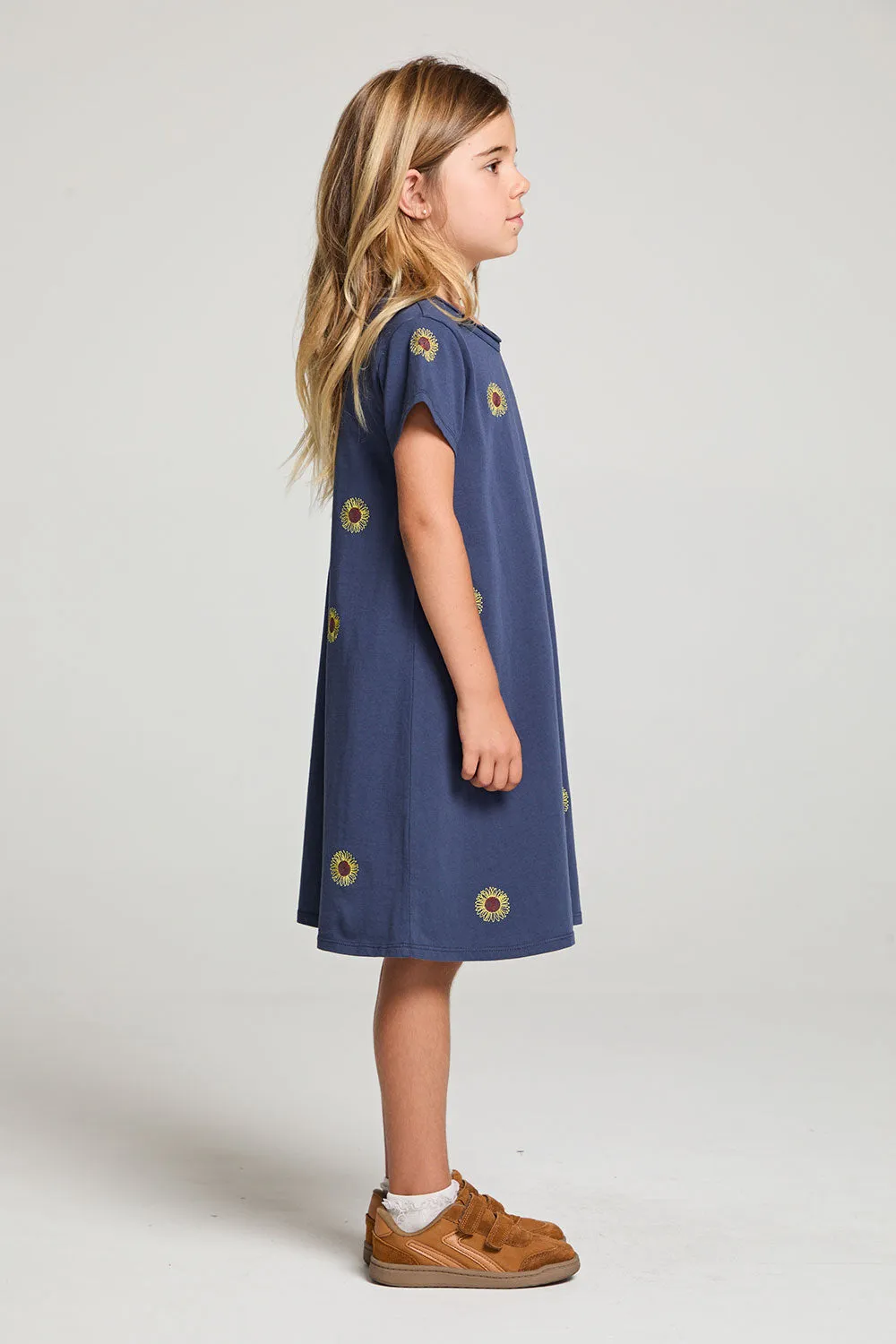 Allover Sunflowers Girls Dress sold by Chaser product image thumbnail 2