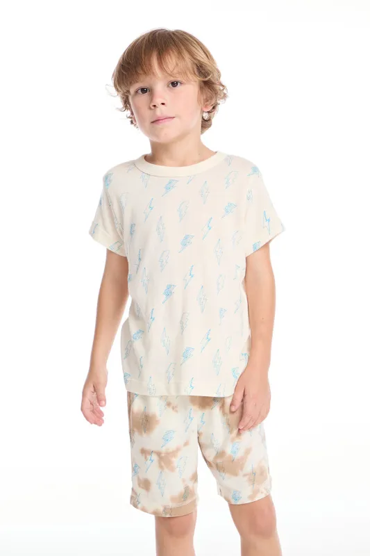 Allover Doodle Bolt Boys Tee sold by Chaser