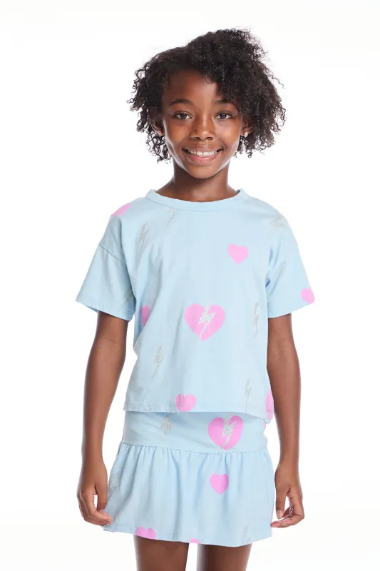 Bolt Hearts Girls Tee sold by Chaser