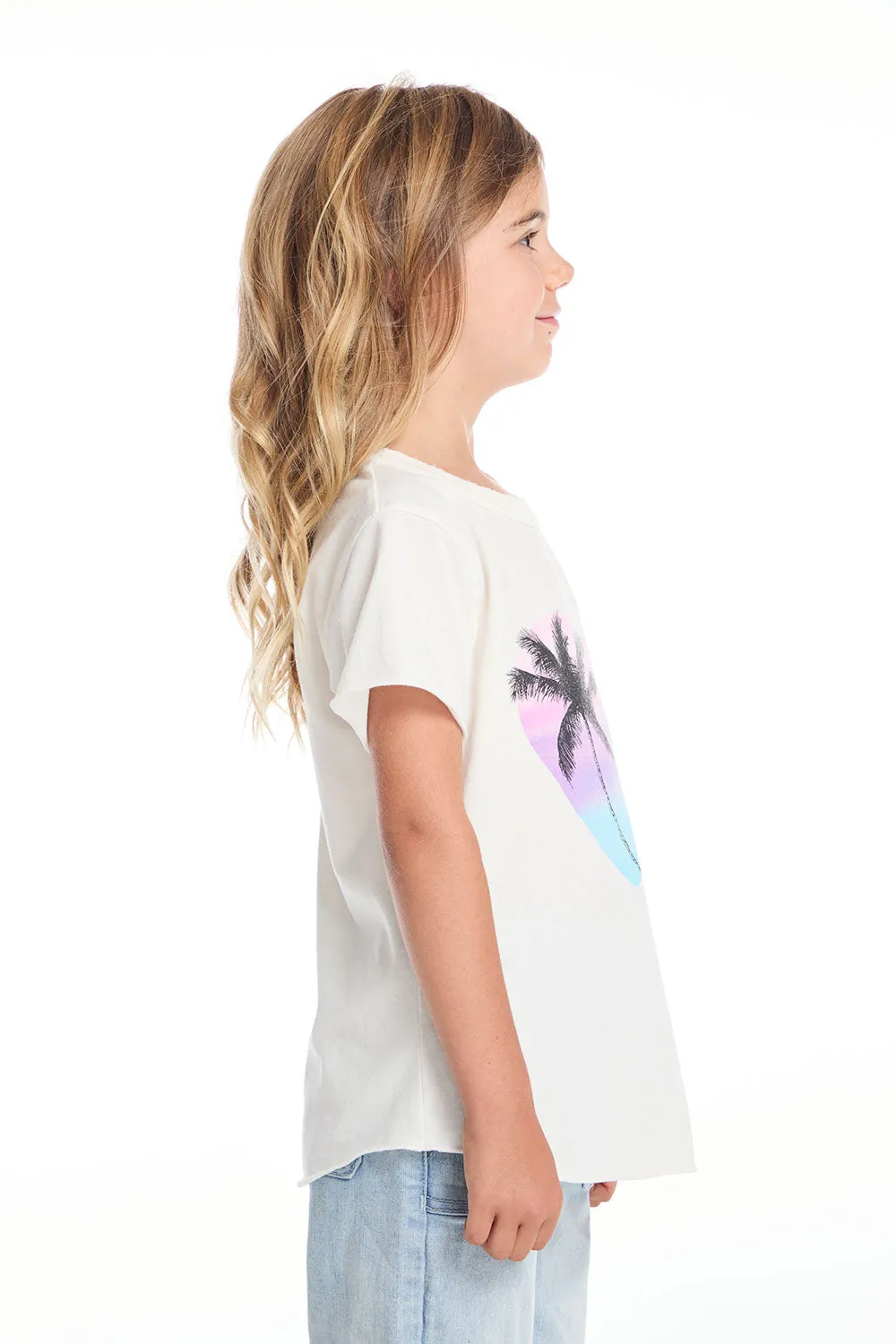 Vacation Heart Girls Shirttail Tee sold by Chaser product image thumbnail 2