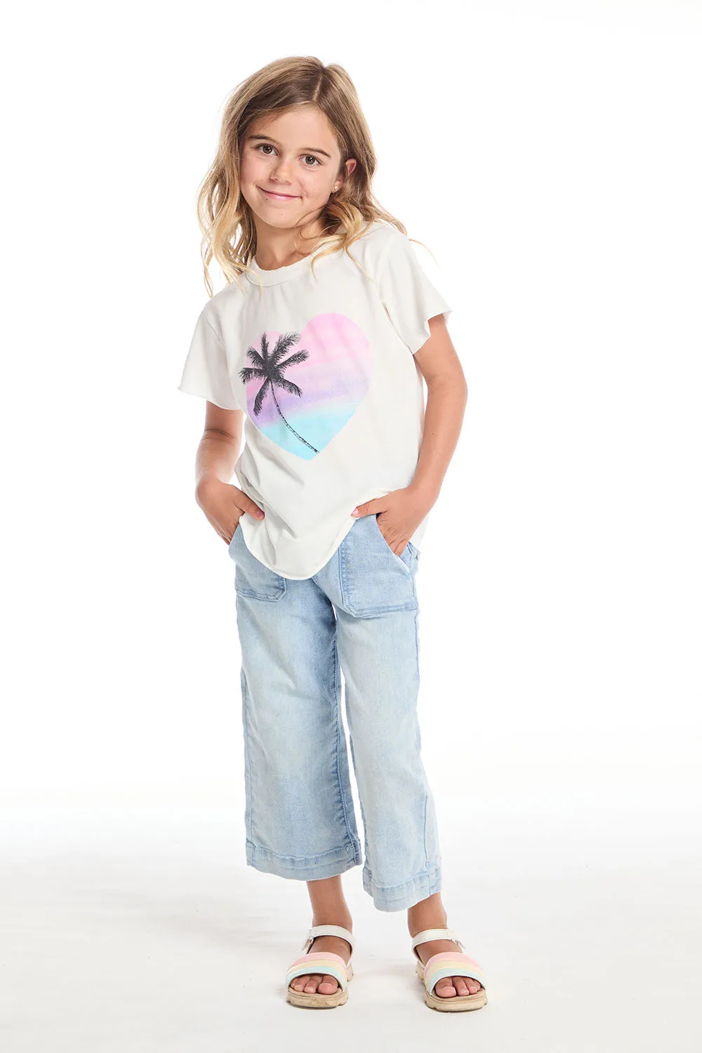 Vacation Heart Girls Shirttail Tee sold by Chaser product image thumbnail 4