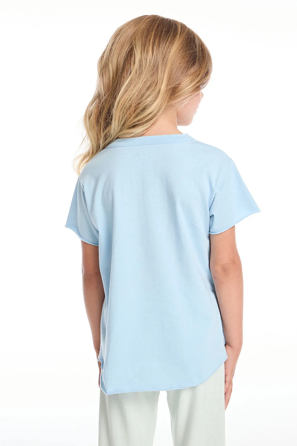 Reflected Rainbow Unicorns Girls Shirttail Tee sold by Chaser product image thumbnail 3