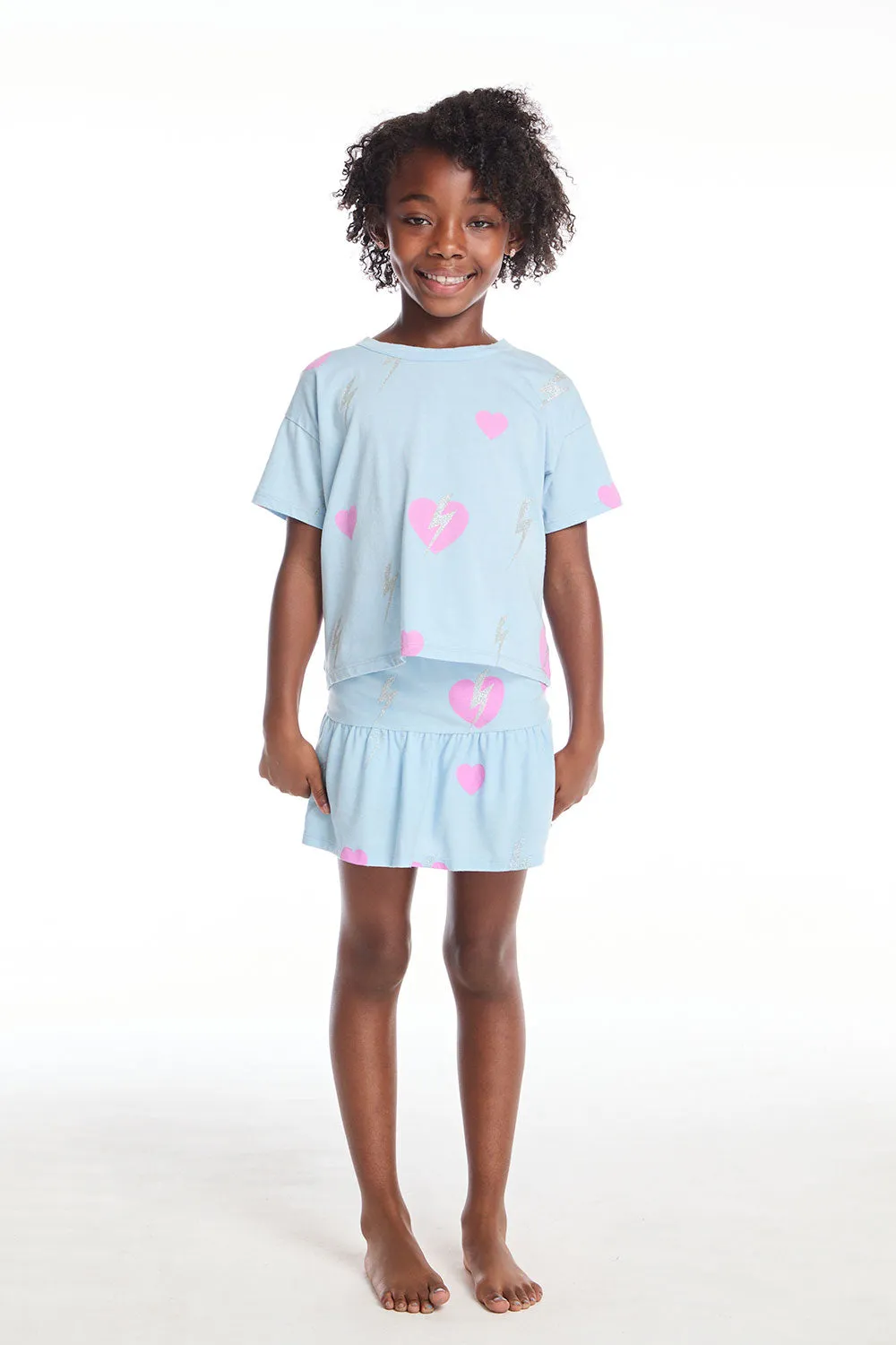 Bolt Hearts Skirt sold by Chaser product image thumbnail 4