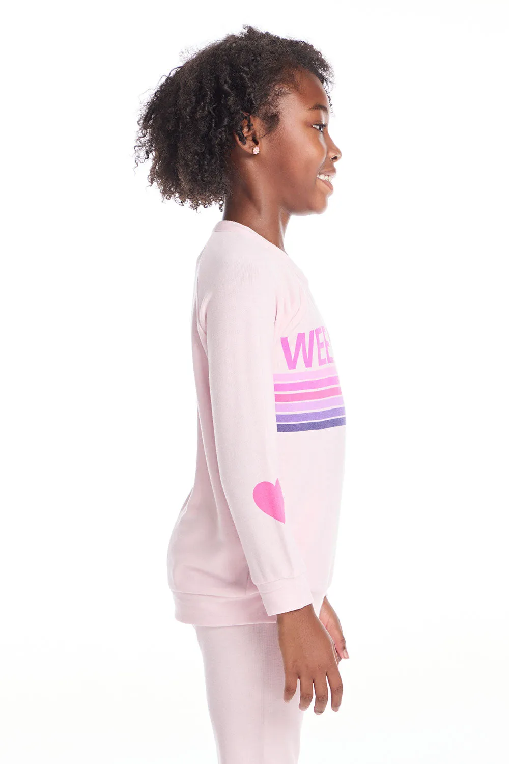 Weekends Girls Raglan Pullover sold by Chaser product image thumbnail 2