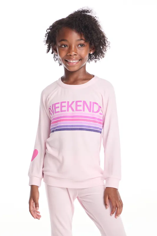 Weekends Girls Raglan Pullover sold by Chaser