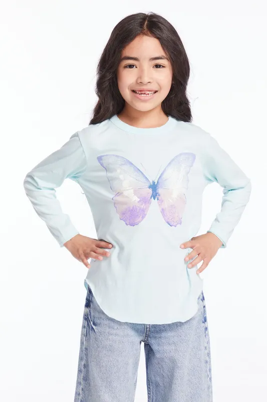Watercolor Butterfly Girls Long Sleeve sold by Chaser