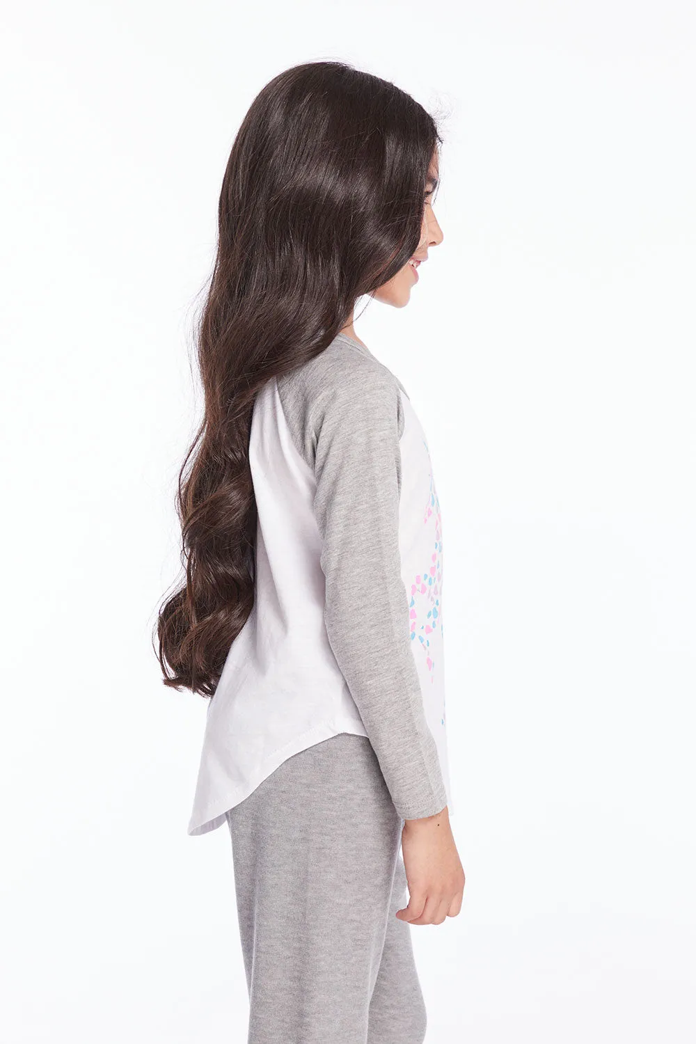 Heart Filled Unicorn Girls Long Sleeve sold by Chaser product image thumbnail 2