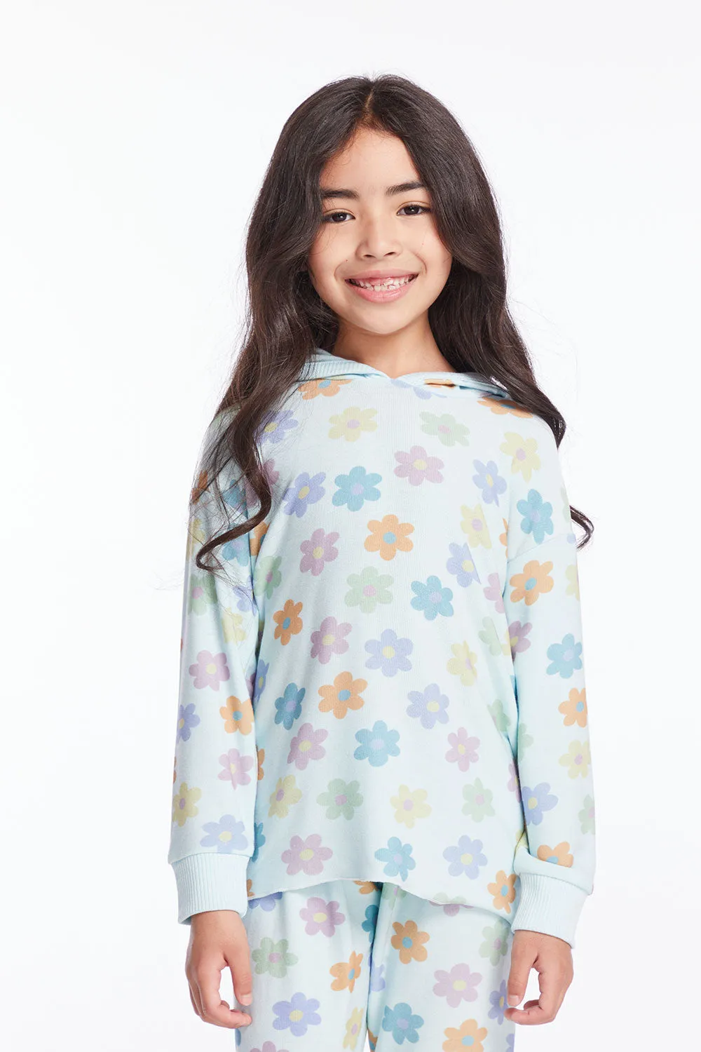 Colorful Daisies Girls Pullover Hoodie sold by Chaser