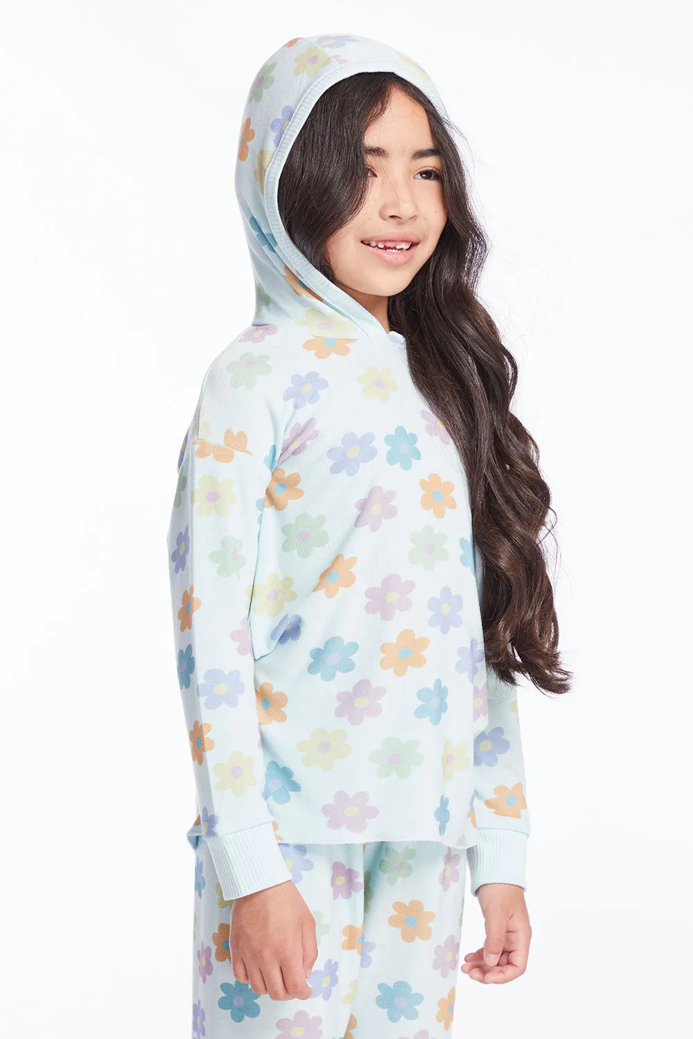 Colorful Daisies Girls Pullover Hoodie sold by Chaser product image thumbnail 3