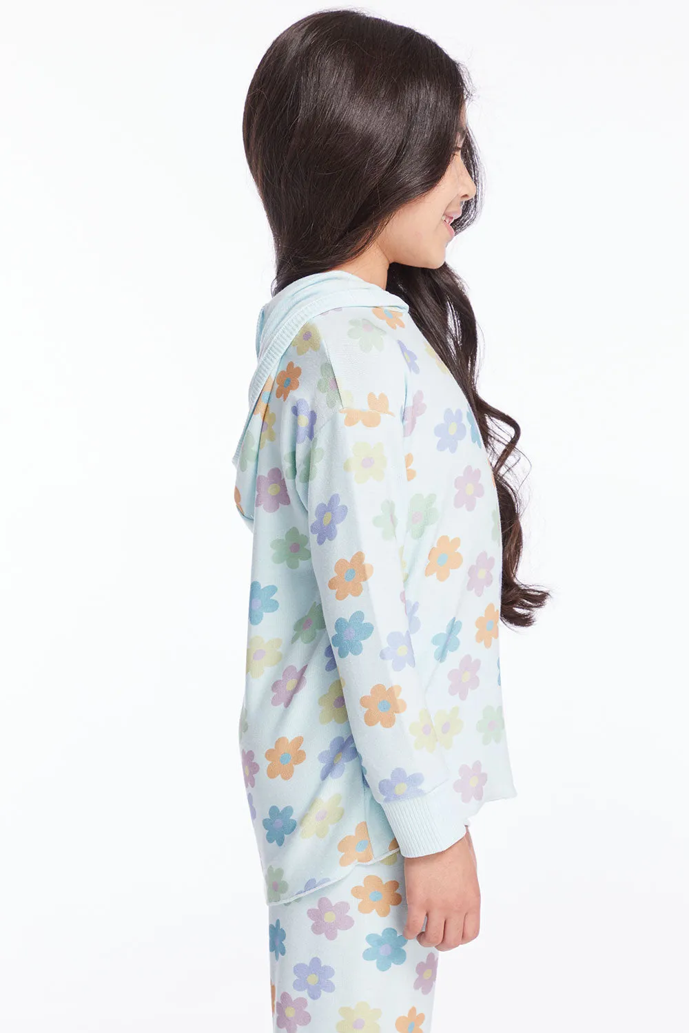 Colorful Daisies Girls Pullover Hoodie sold by Chaser product image thumbnail 2