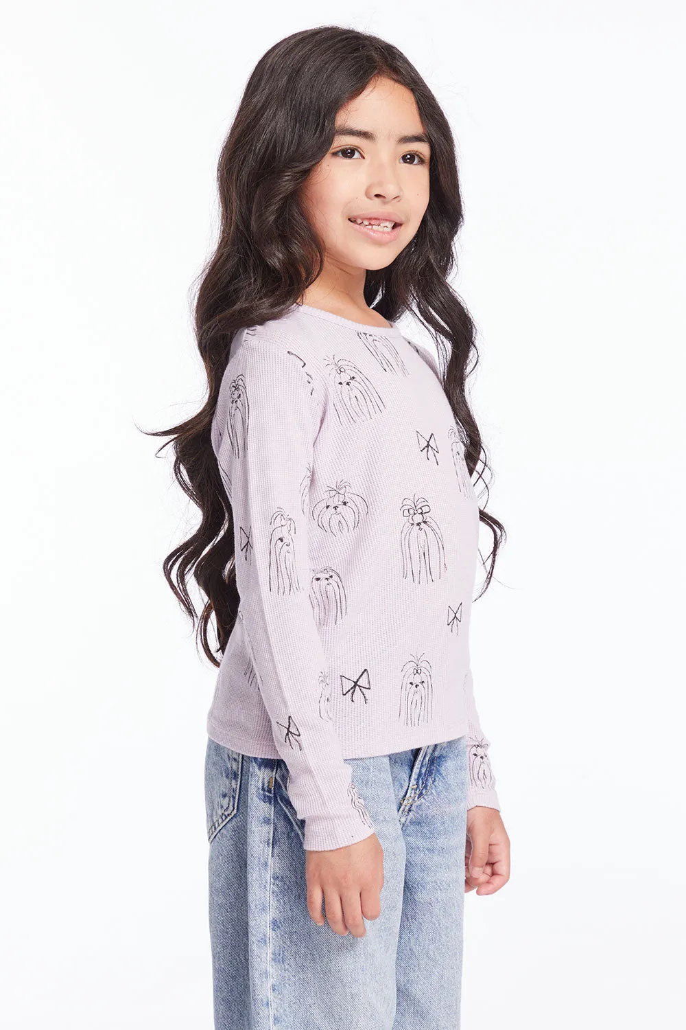 Doggy Dreams Girls Long Sleeve sold by Chaser product image thumbnail 2