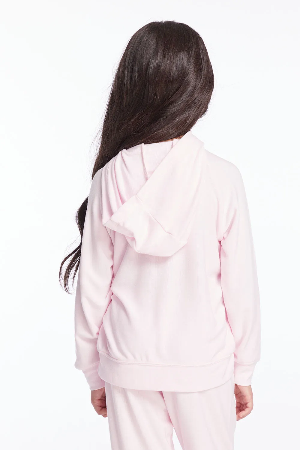 Girls Pinky Rainbow Zip Up Hoodie sold by Chaser product image thumbnail 4
