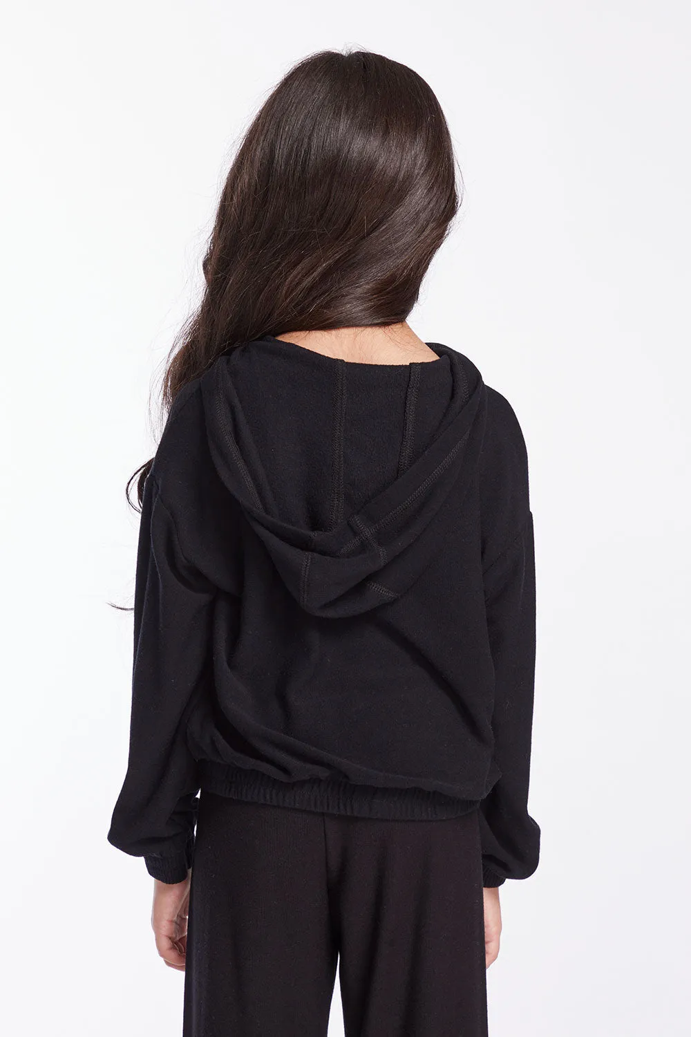 Peace Love Happiness Girls Pullover Hoodie sold by Chaser product image thumbnail 3