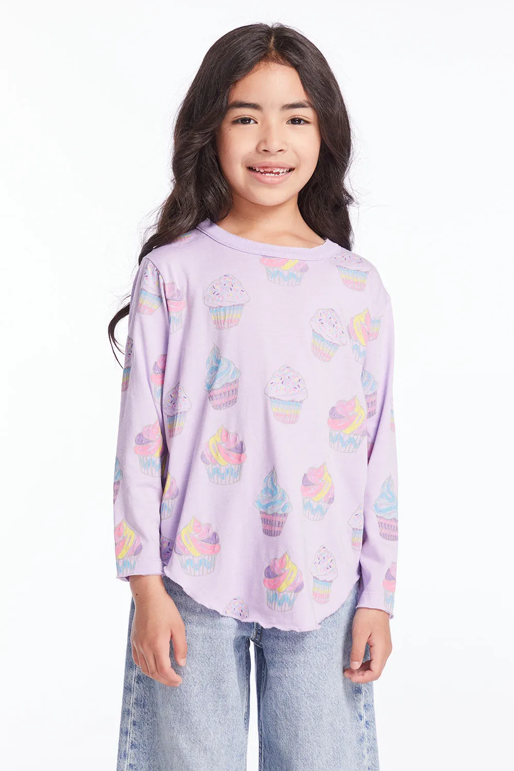 Rainbow Cupcakes Girls Long Sleeve sold by Chaser