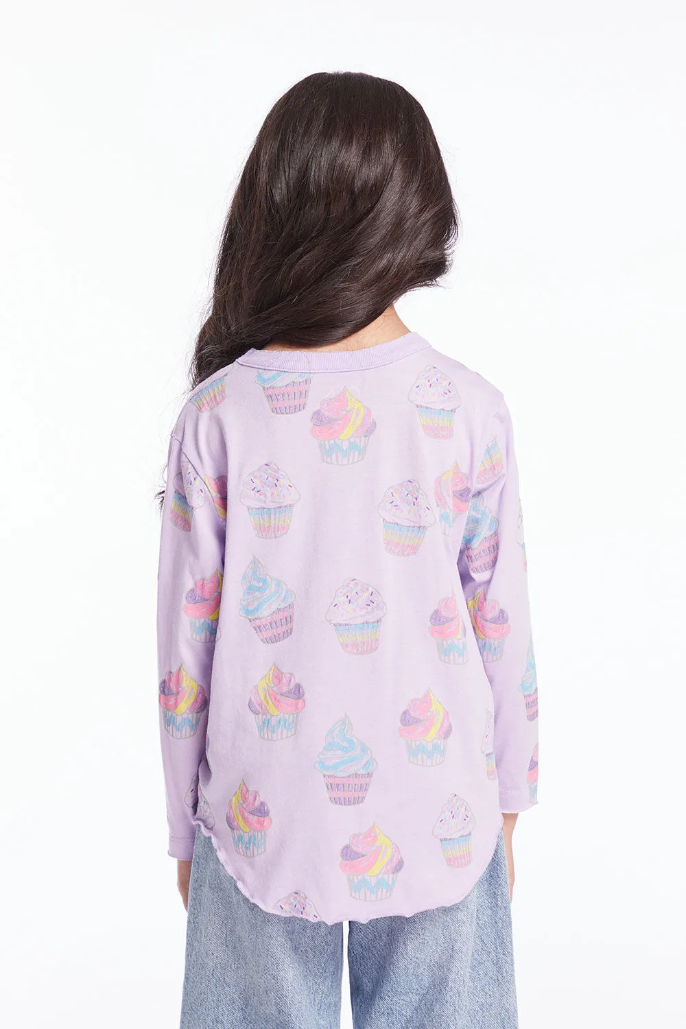 Rainbow Cupcakes Girls Long Sleeve sold by Chaser product image thumbnail 3